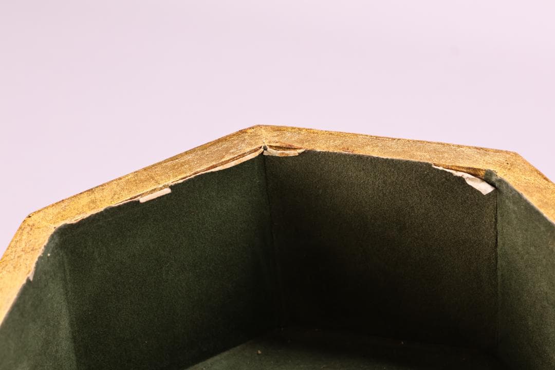 アンティーク雑貨　イタリア金箔工芸 デコ フィオレンティーノ　トレイ　小箱　冊子