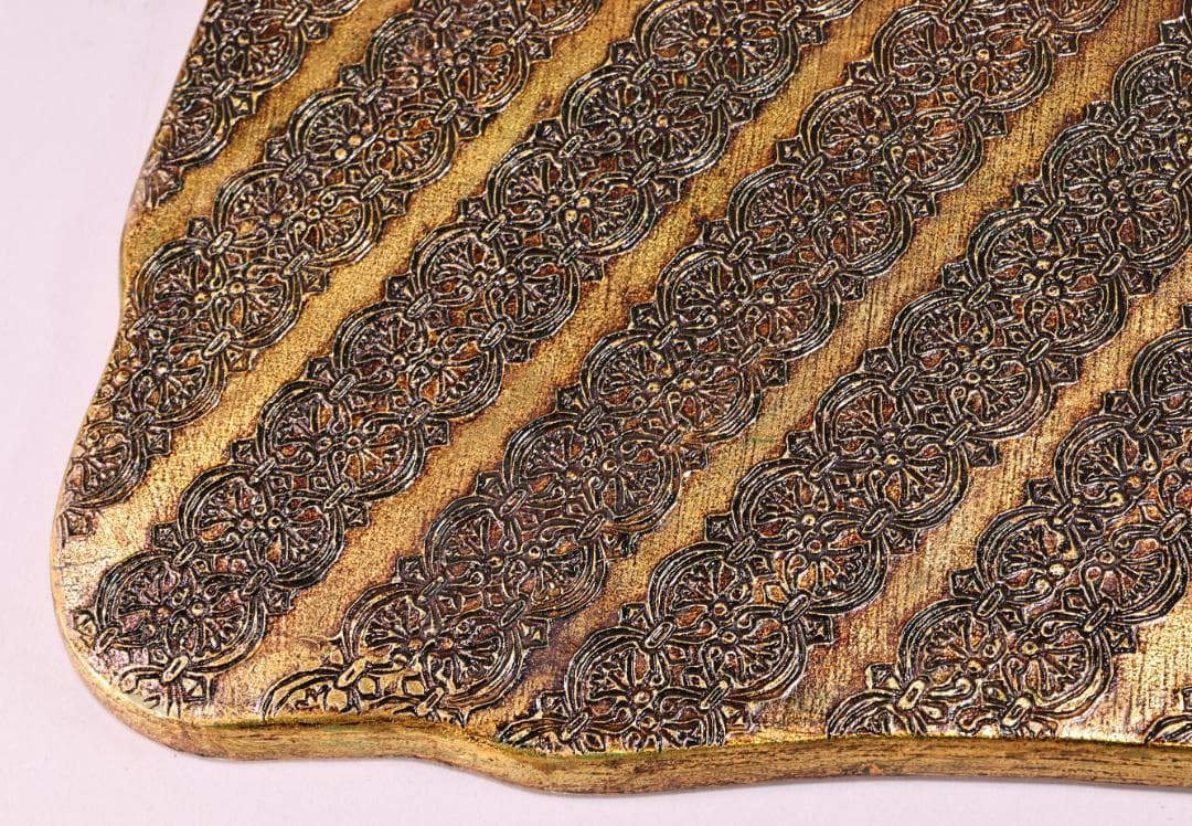 アンティーク雑貨　イタリア金箔工芸 デコ フィオレンティーノ　トレイ　小箱　冊子