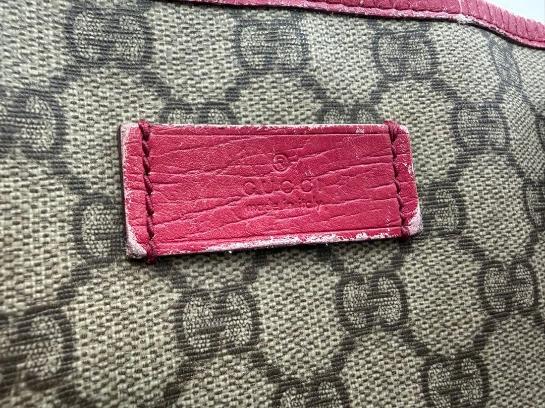 Gucci モノグラム トートバッグ ベージュ/ピンク