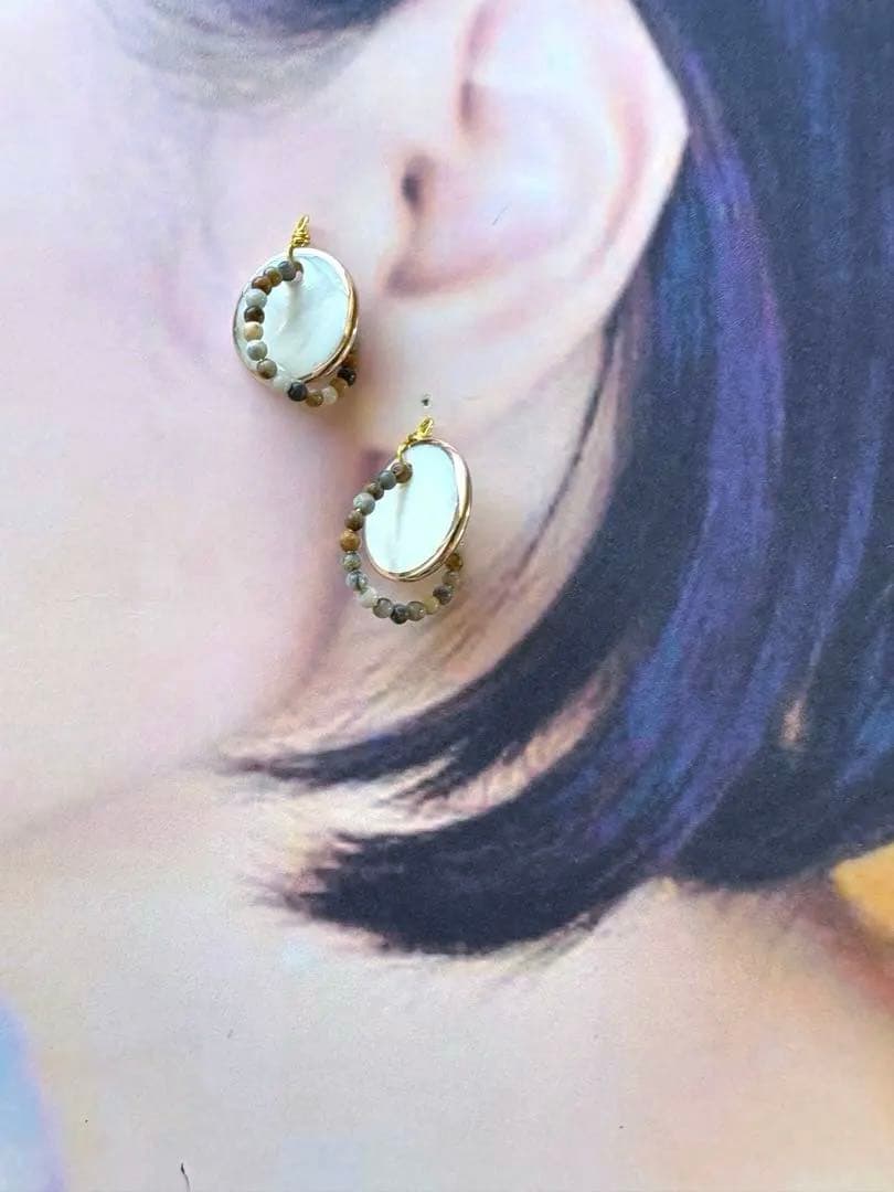 no.198 雪後の白蝶貝とdouble circle