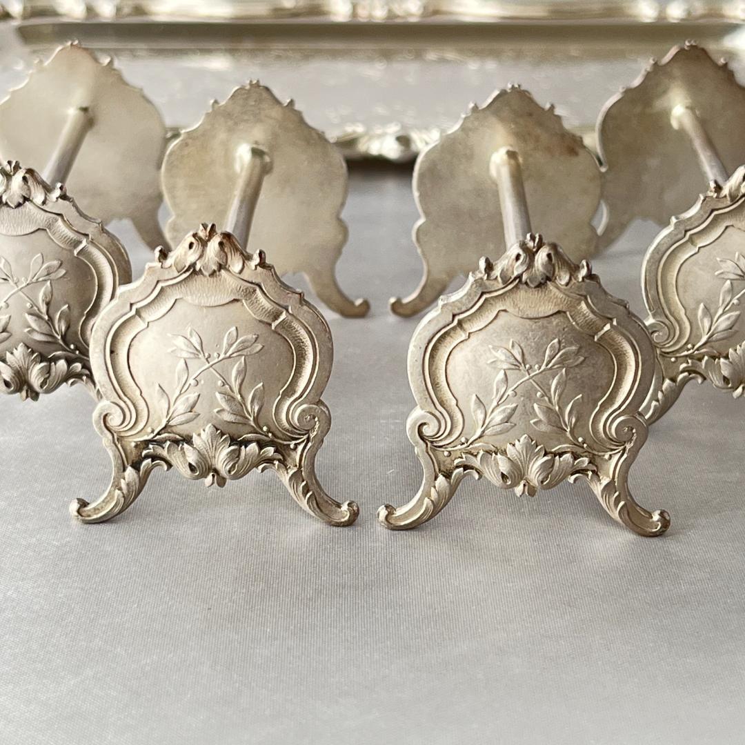 【仏蘭西】 アールヌーボーのナイフレスト 6個組 Art Nouveau