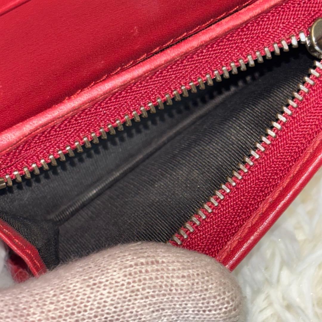 極美品✨グッチ　ストーン抜けなし チェリー さくらんぼ 二つ折り財布 GG柄