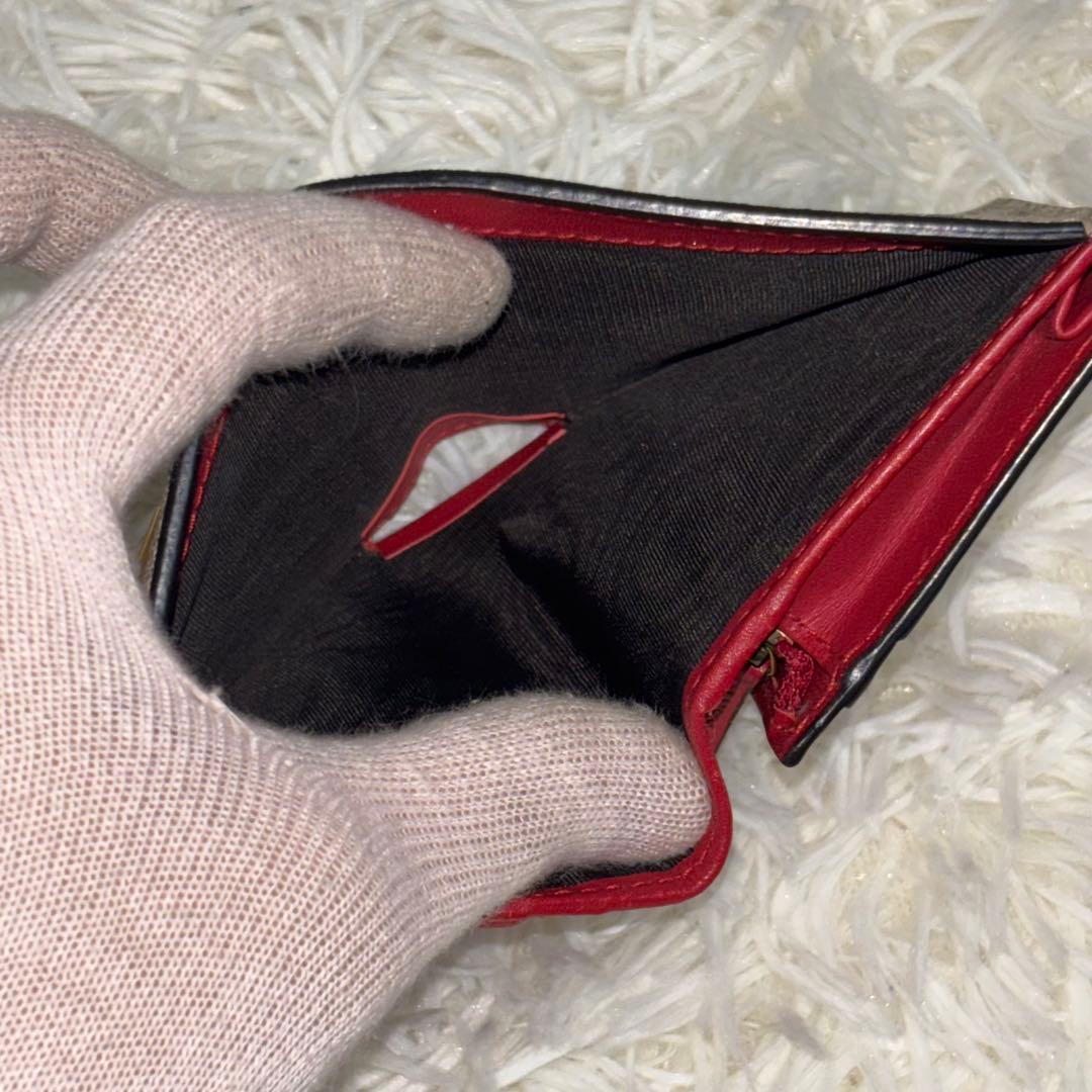 極美品✨グッチ　ストーン抜けなし チェリー さくらんぼ 二つ折り財布 GG柄