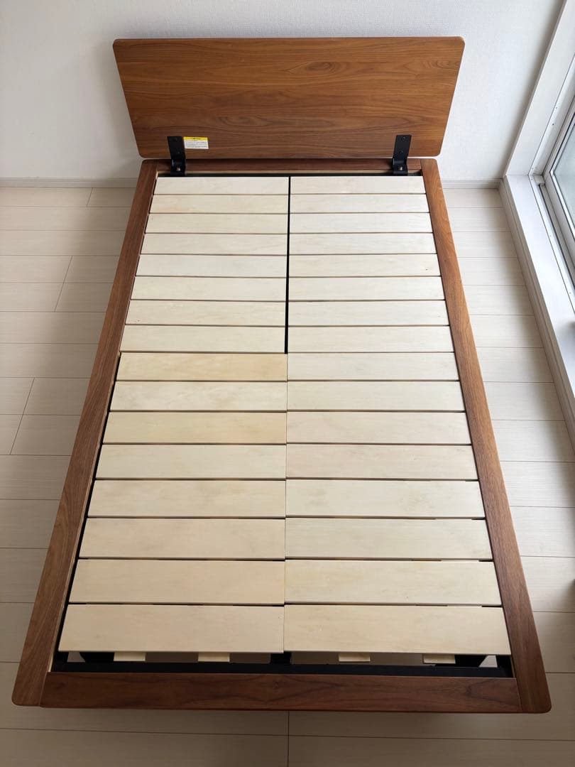 無印　ベッドフレーム・ヘッドボード・脚　セミダブル