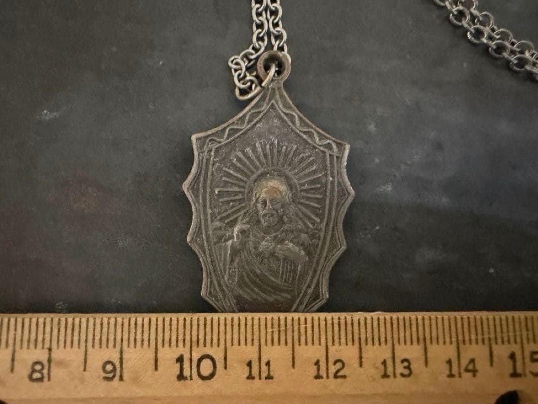 希少　ヴィンテージ　ネックレス　アンティーク　アメリカ　メダイ　ロザリオ