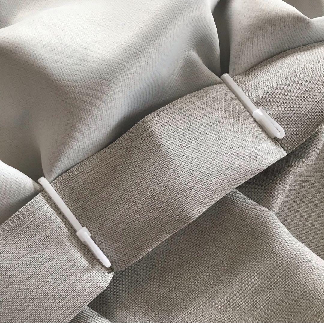 遮光カーテン　幅150cm×丈230cm2枚 ライトグレー