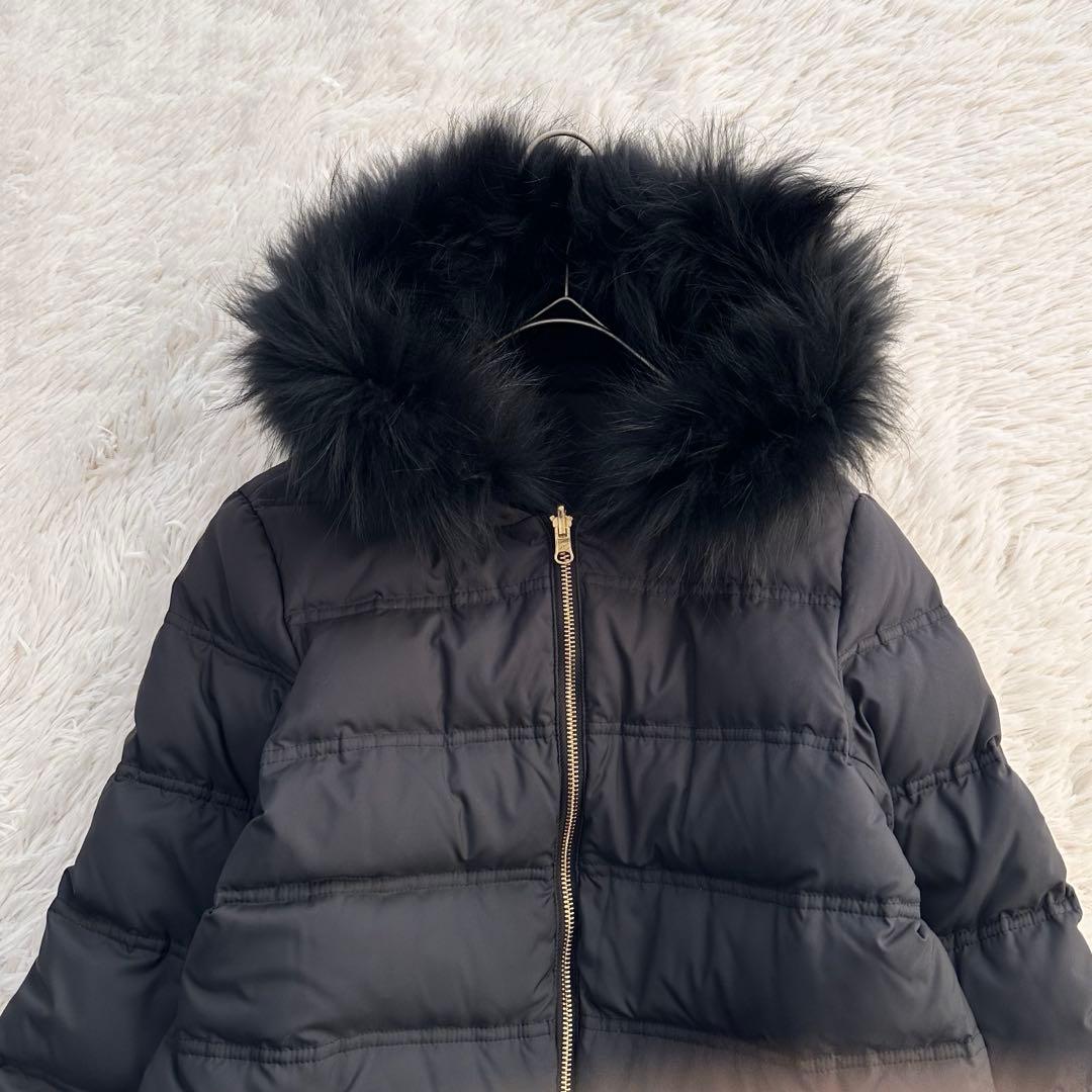 ドゥーズィエムクラス リバーシブルダウンジャケット 2way ラクーンファー 黒