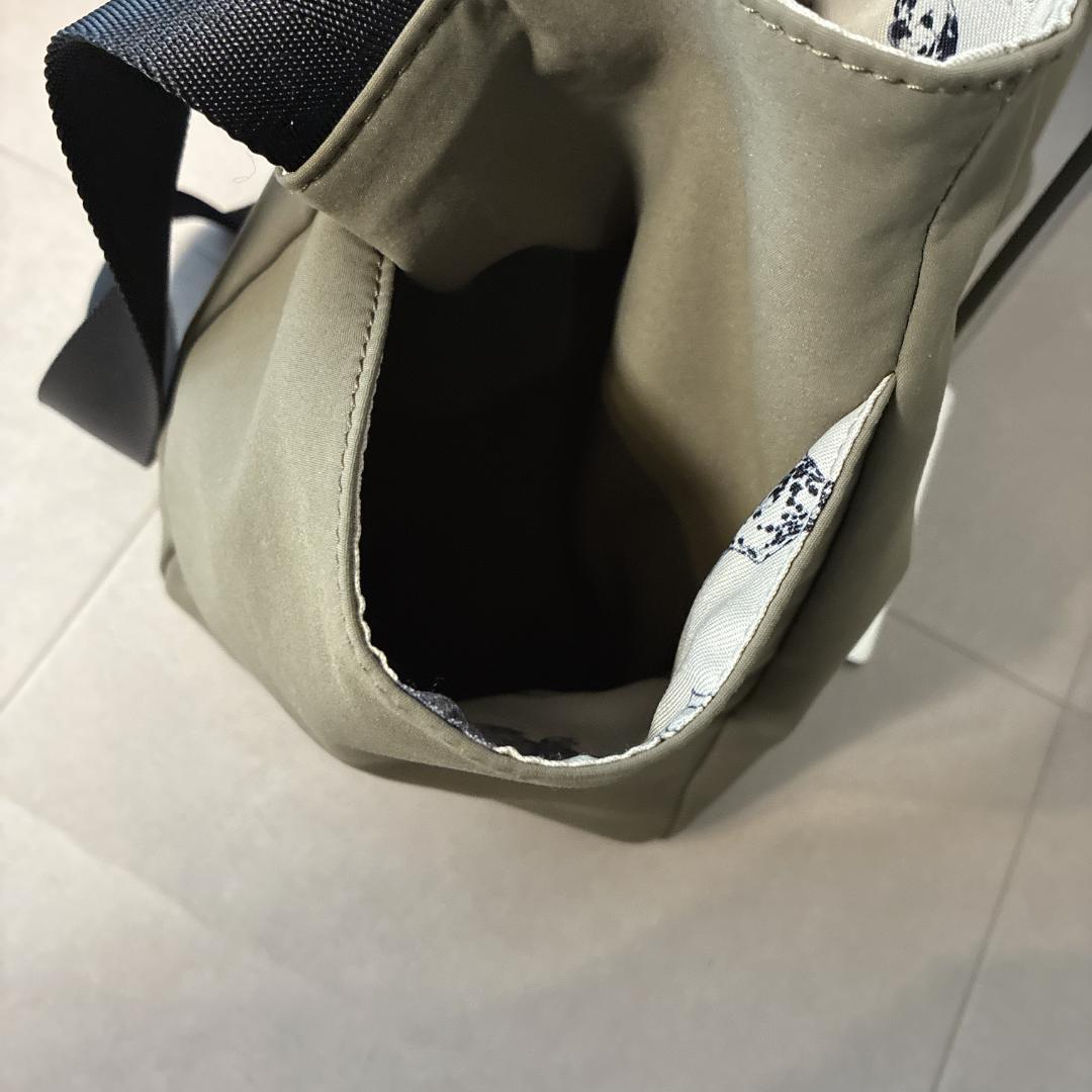 ほぼ新品 BEARDSLEY×sampo♡DogプリントBAG カーキ 2way