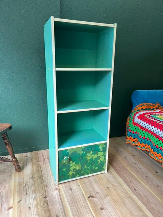 レトロポップ 花柄 昭和レトロ 花柄 インテリア 当時物 アンティーク 緑