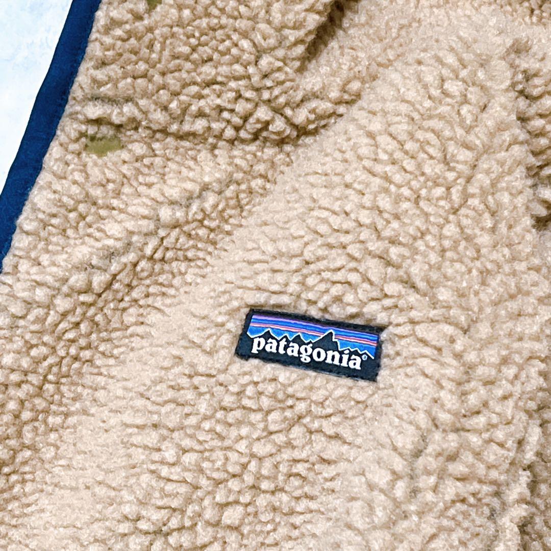 【patagonia パタゴニア】ダウンベスト リバーシブル ボア フード 美品