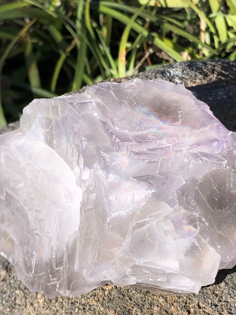 323g 極みの逸品　虹入り　超レア 大きい　存在感抜群　フローライト