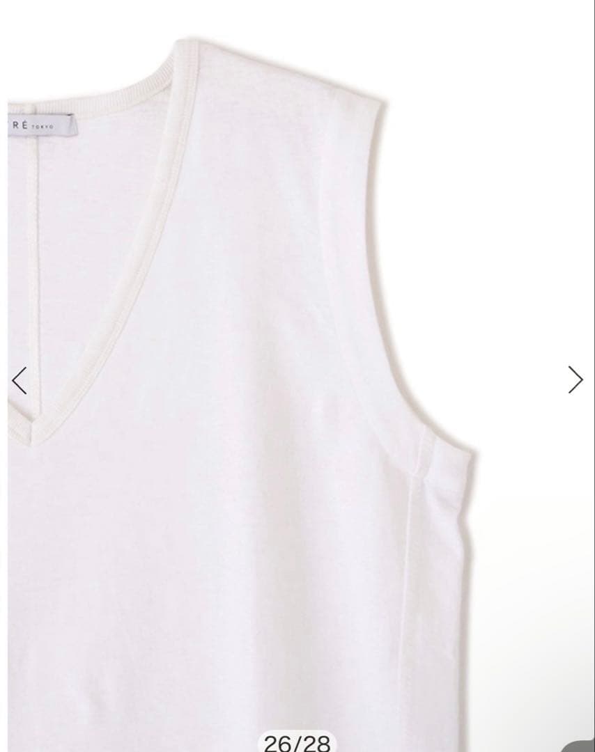 ETRE TOKYO ヘンプコットンスリーブレスタンクトップ