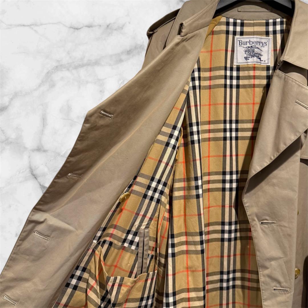 極美品‼️バーバリー トレンチコート ベルト付き コットン100％ XL 高品質