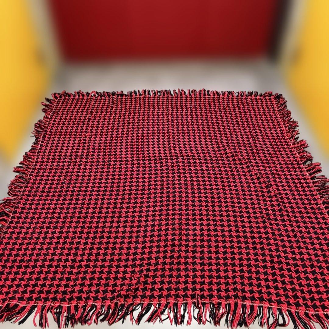 80s 昭和レトロ　アンティーク　アクリル　こたつ上掛　170×170