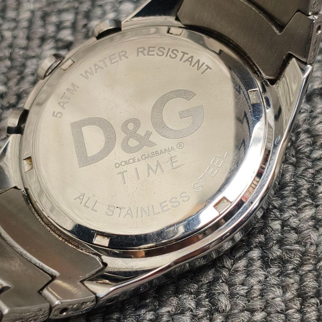 ♥️ 動作品 D&G クロノグラフ 時計 シルバー SANDPIPER ホワイト