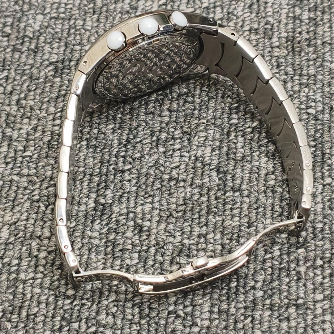 ♥️ 動作品 D&G クロノグラフ 時計 シルバー SANDPIPER ホワイト