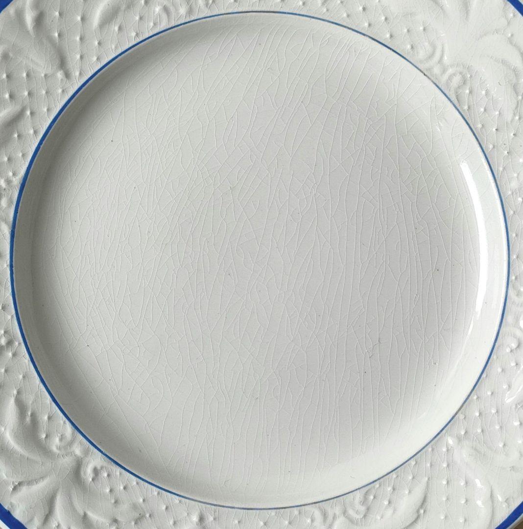 美品　19世紀　Bordeaux レリーフ　平皿　フランスアンティーク