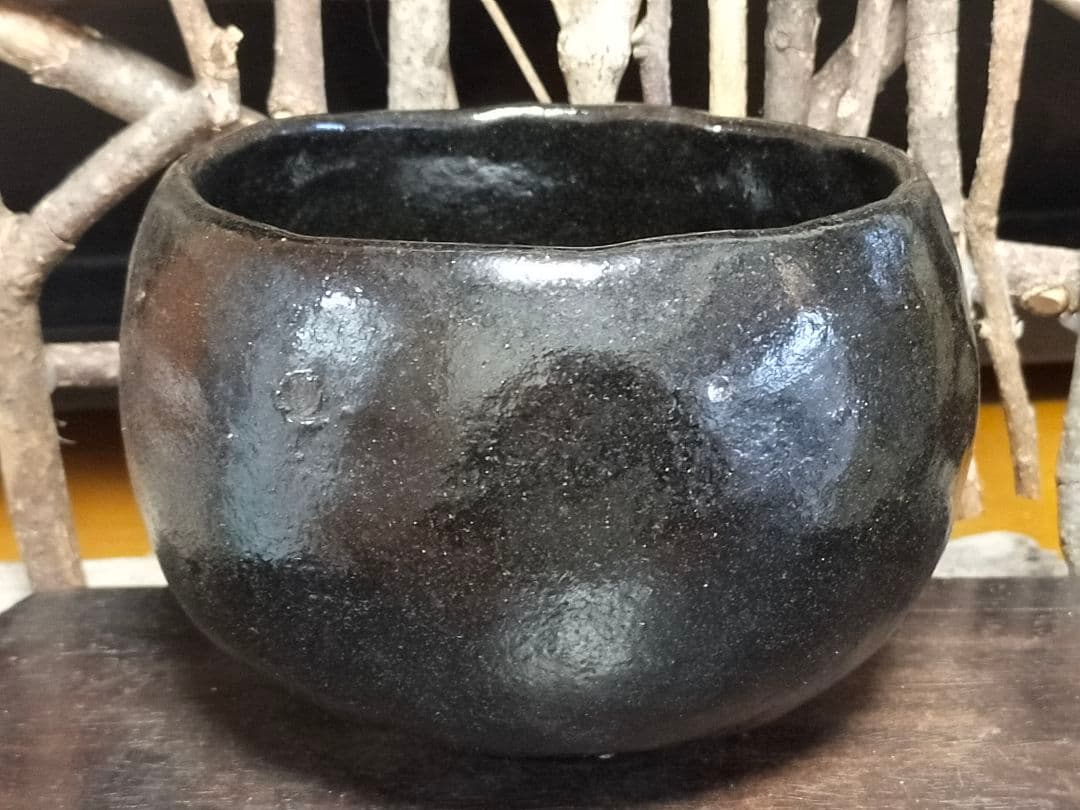 ♥値下げ！♥黒楽茶碗　楽茶碗　在銘　茶道具　茶碗　骨董　古玩