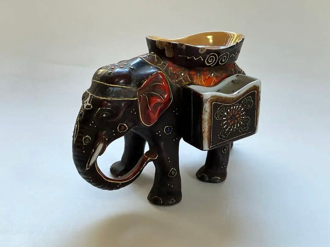 ゾウのマッチ立て 【薩摩 盛揚】 【1930年代？】