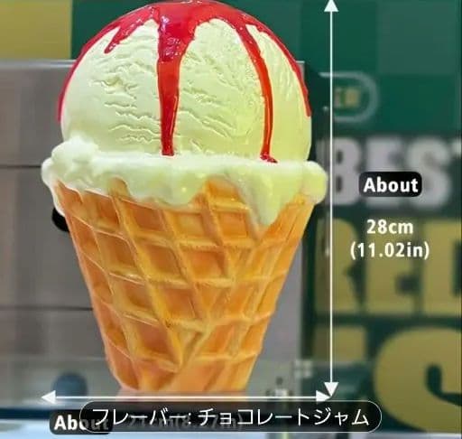 リアルアイスクリーム装飾品（ピンク・ホワイト・ブラウン）貯金箱３セット