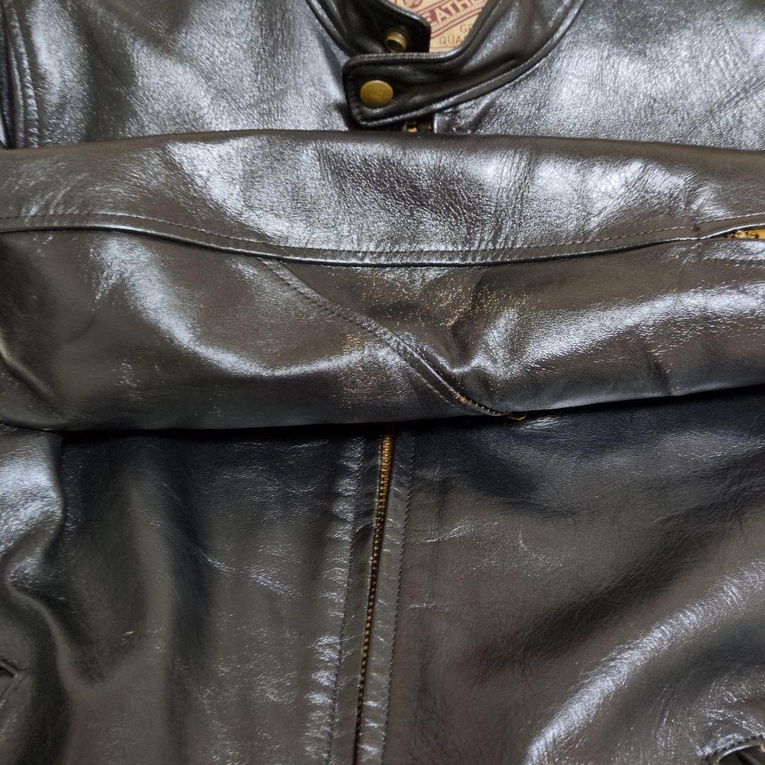 Y2LEATHER シングルライダース 38 茶芯 馬革