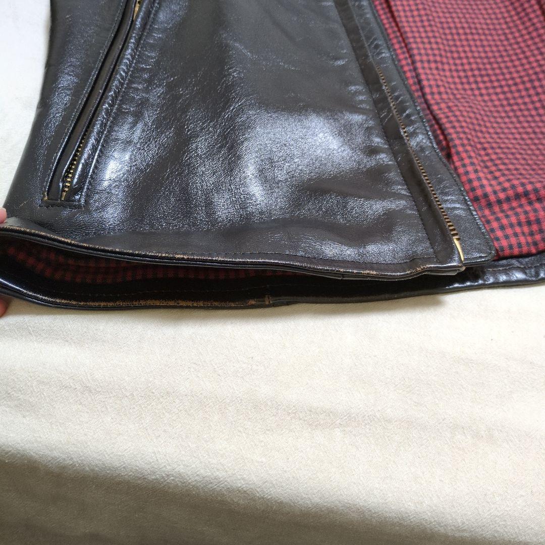 Y2LEATHER シングルライダース 38 茶芯 馬革