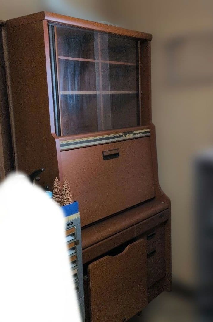 ①　木製デスクチェアセット　机　椅子　折りたたみ　バタフライ　スタディデスク