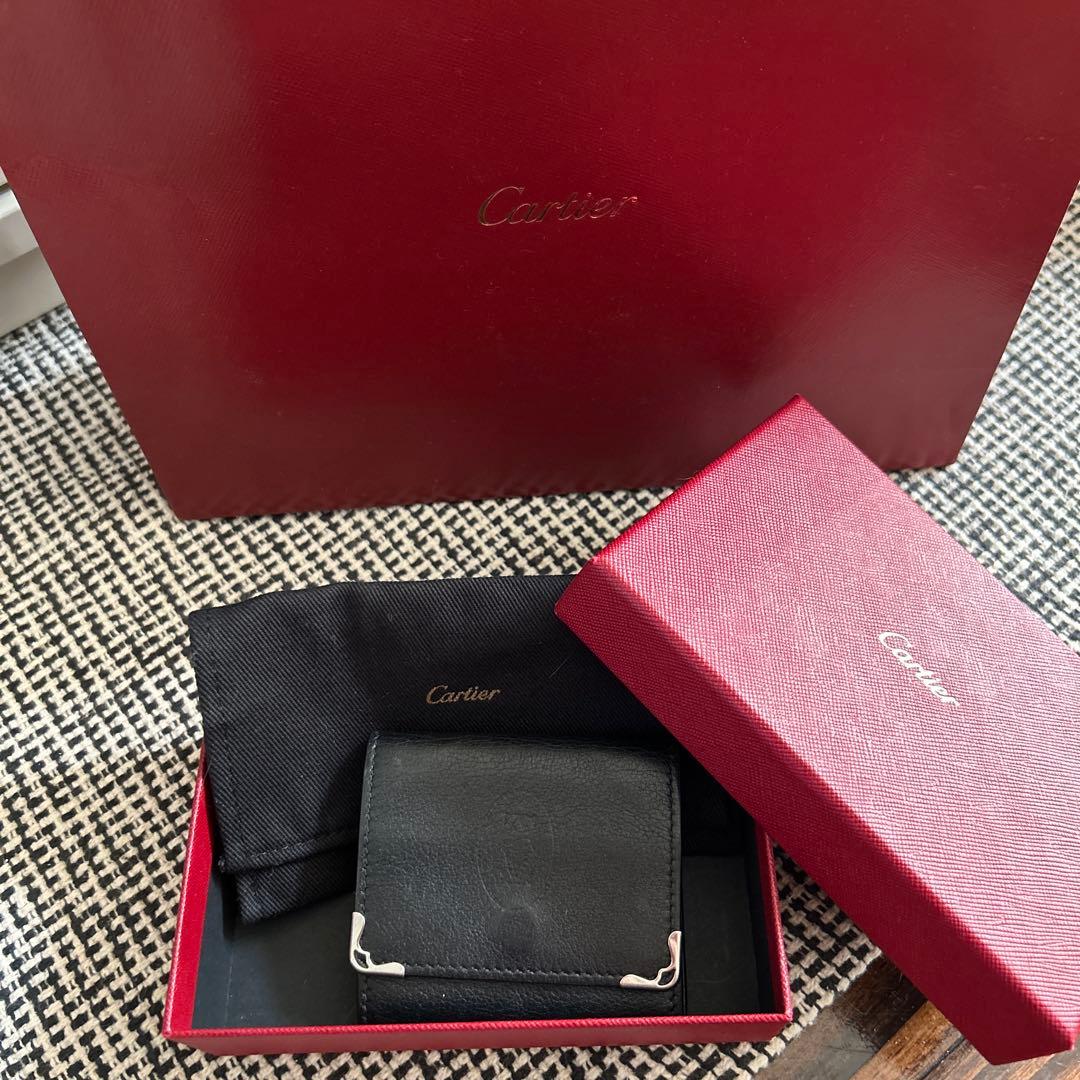 カルティエ Cartier 黒 レザー ケース