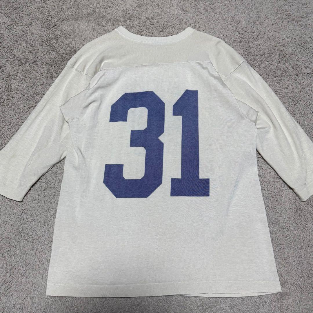 70s Champion rayon football両面染み込み　ナンバリング