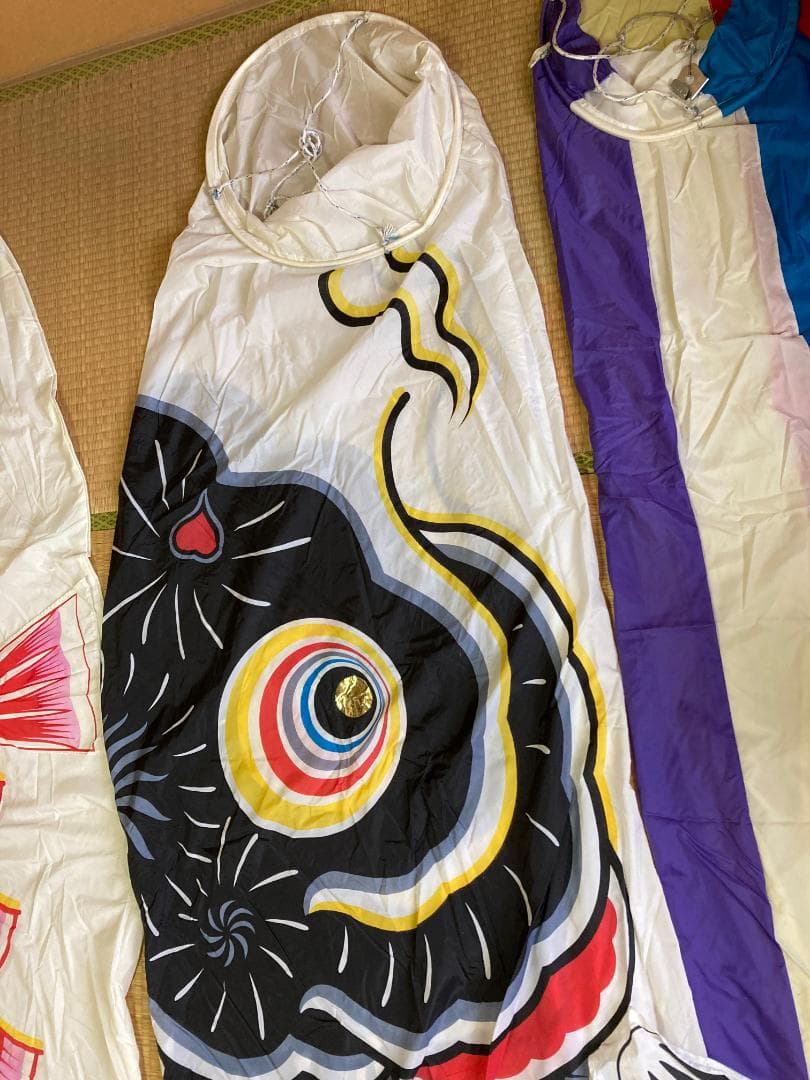 東洋紡ナイロン　鯉のぼり　瀧のぼり印　吹流5m 黒鯉5m 緋鯉4m