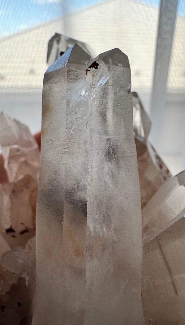 ツインポイントあり◎ マダガスカル産 ピンククォーツクラスター