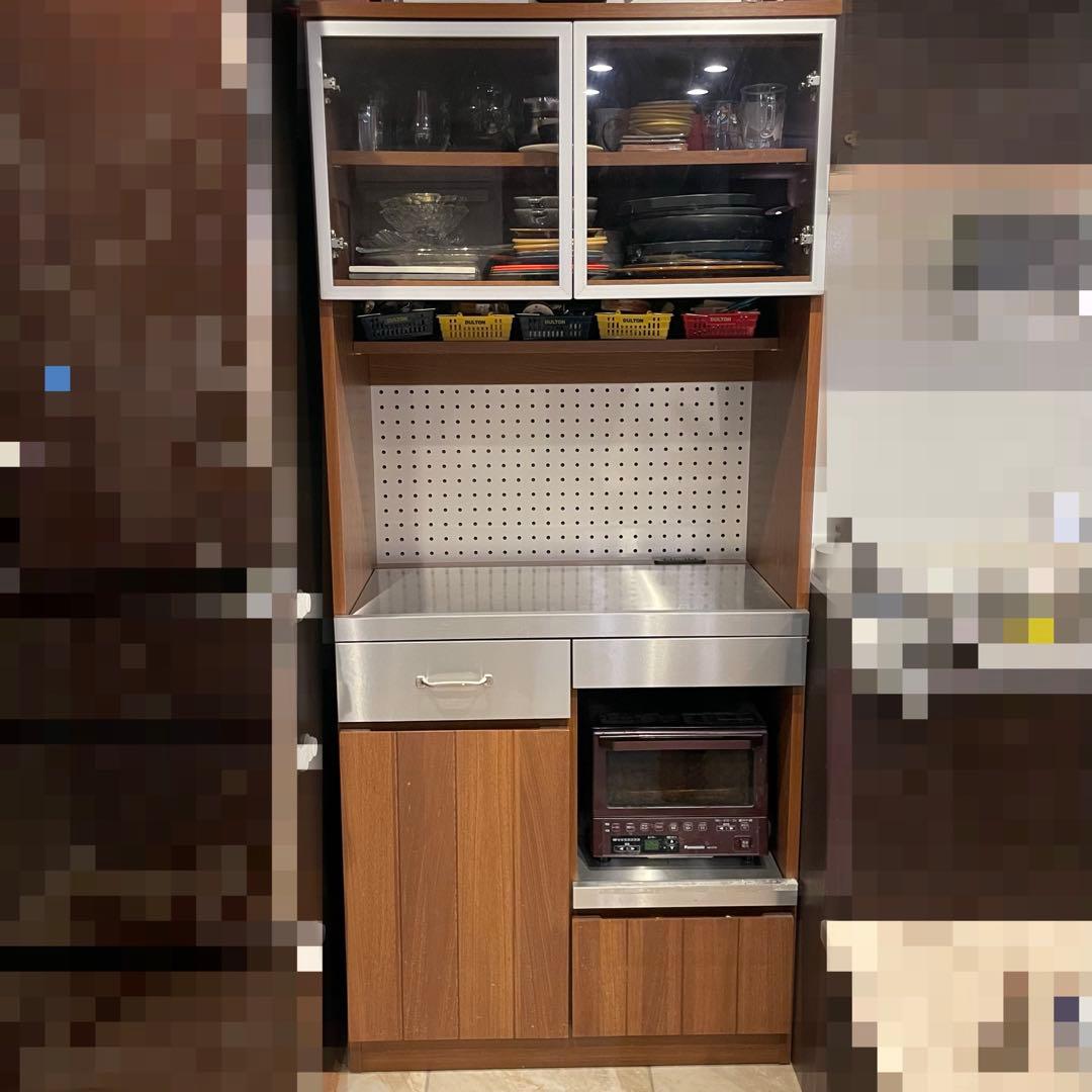 《発送2月中旬〜下旬》unico STRADA 廃盤 キッチンボードS 食器棚