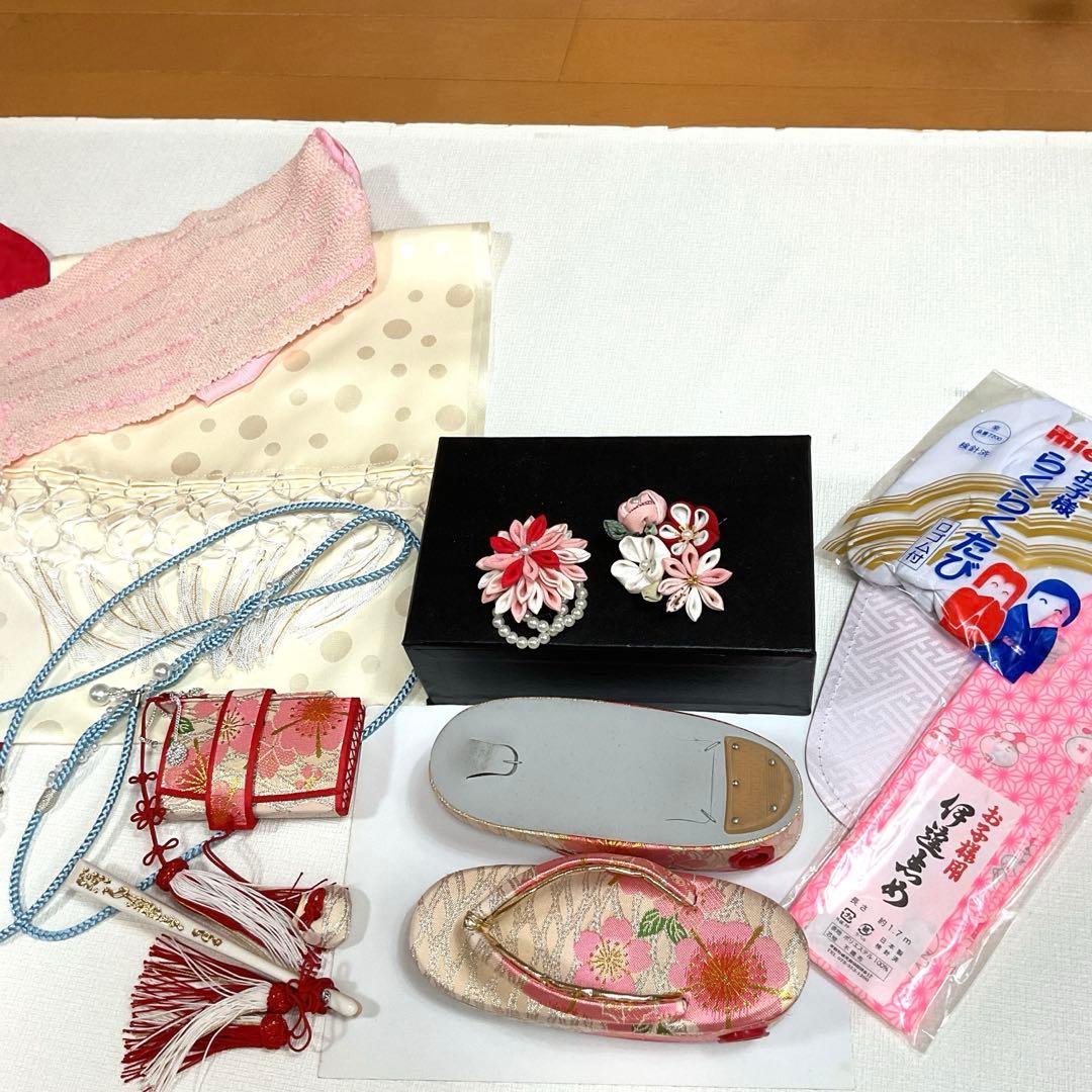 No.28 七五三　3歳　正絹着物セット