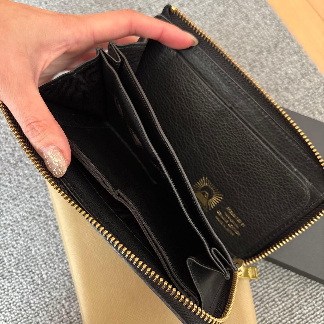 ハレルヤ ネイビー 小さい長財布　TIDY 2.0 ハンドメイド　栃木レザー