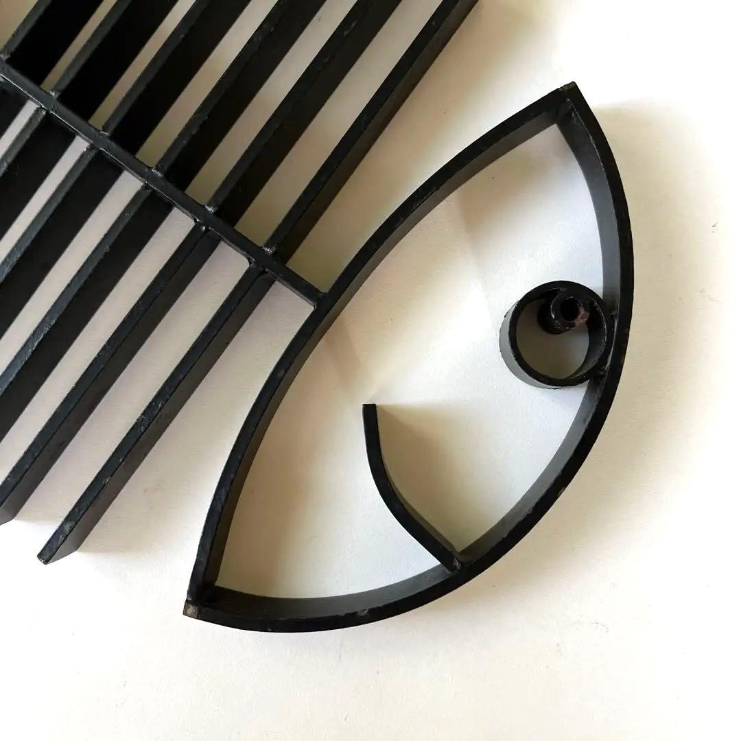 【希少】北欧風　トリベット　鉄製鍋敷き　魚モチーフFishborn trivet