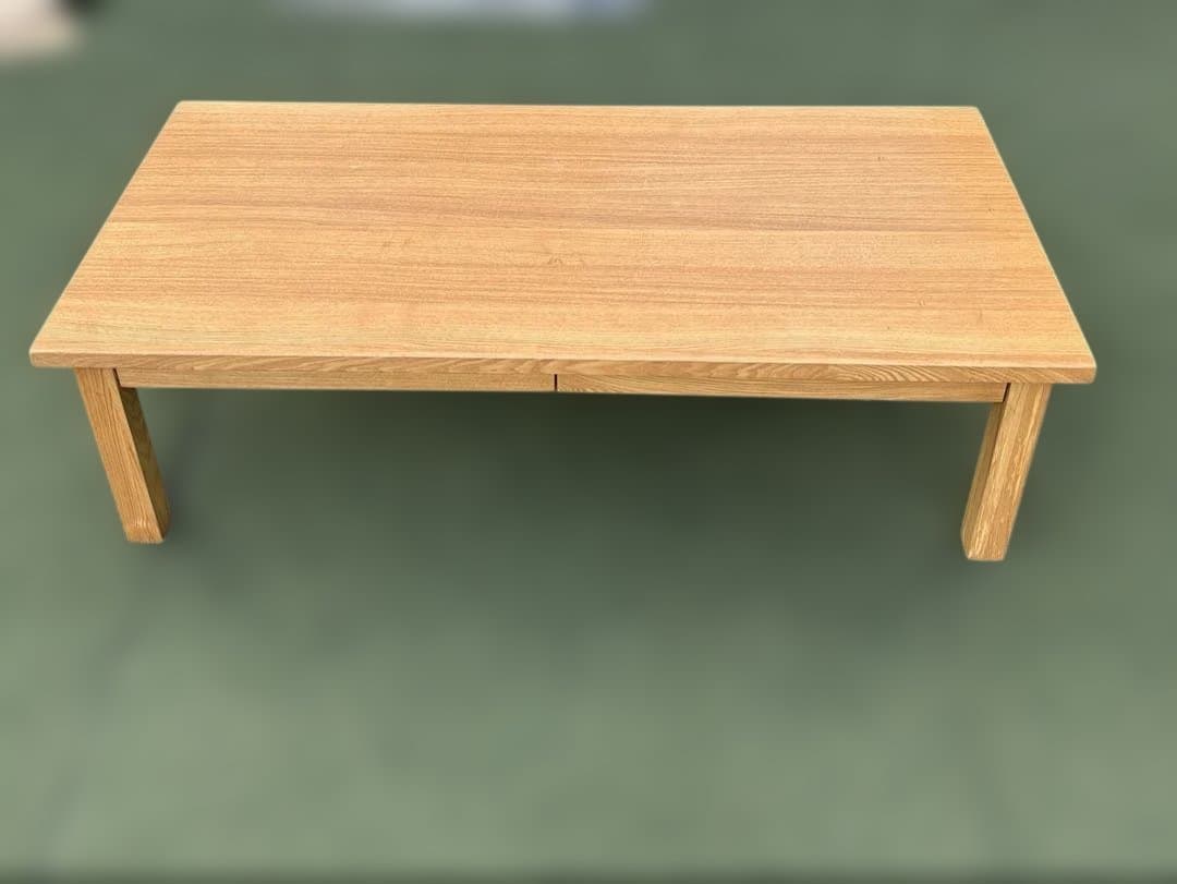無印良品 木製 ローテーブル 引き出し付き タモ材 120cm