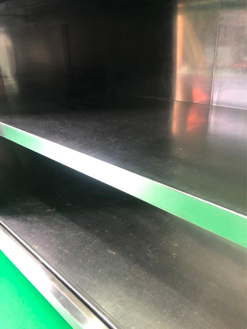 ☆地域限定送料無料☆工場整備品☆キャビネットテーブル　幅1800ステンレス