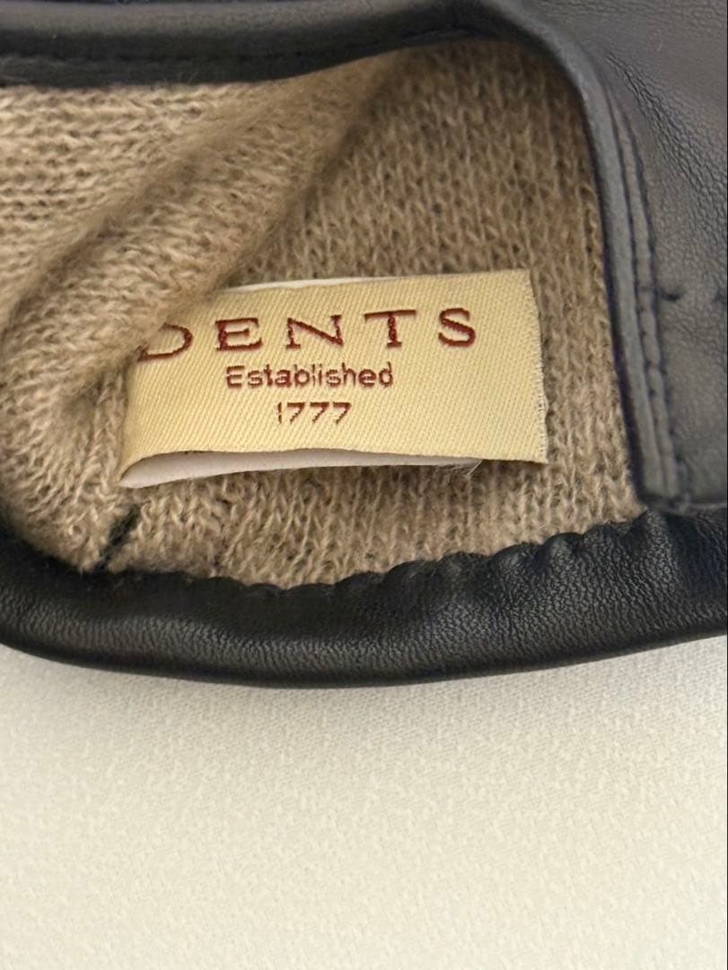 DENTS デンツ　レザー　カシミヤライニング　手袋　グローブ　ブラック　8