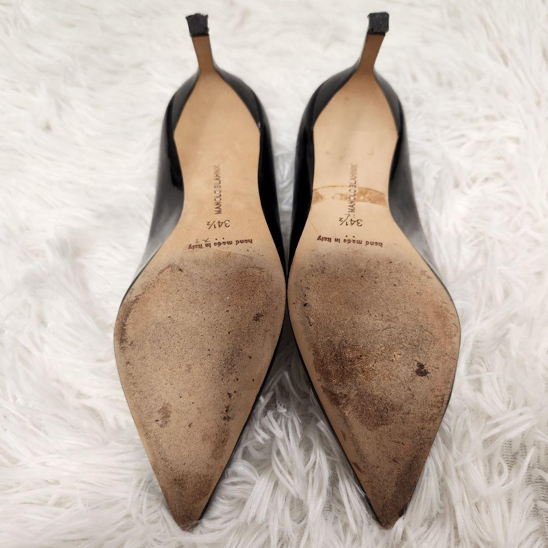 MANOLO BLAHNIK ブラック ハイヒール　エナメル　パンプス