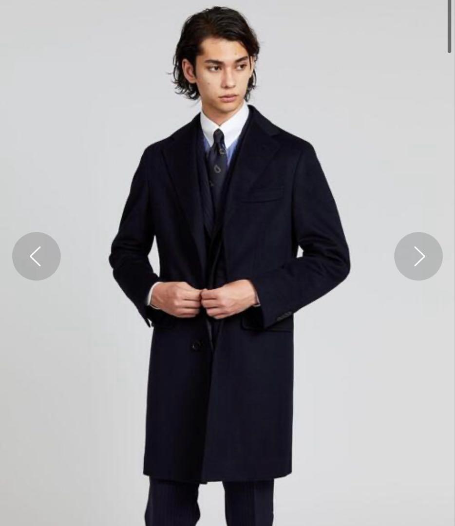 【UNITEDARROWS】ウールカシミヤビーバーチェスターフィールドコート46