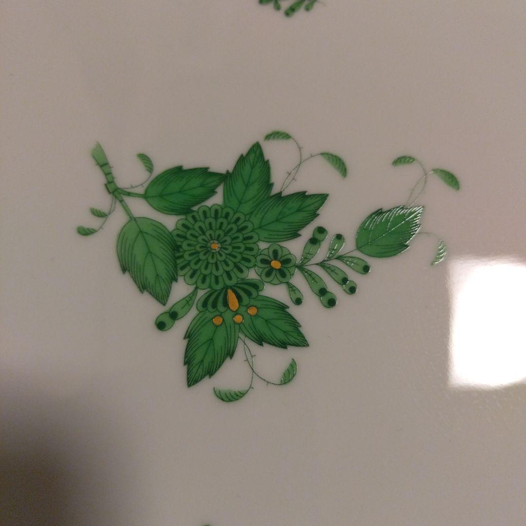 ♡HIME♡専用　ヘレンド　アポニーグリーン　リボン　オーバル皿