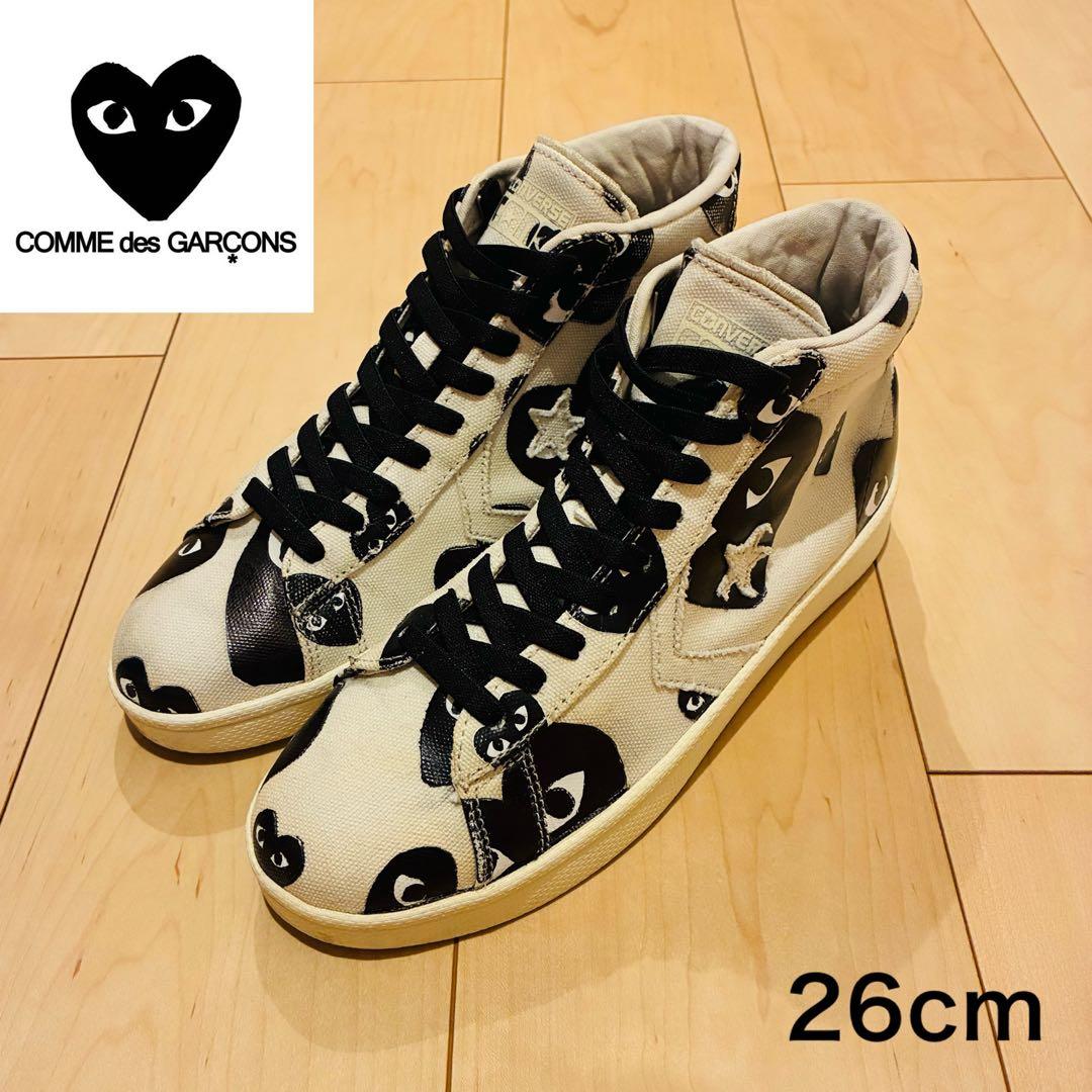 美品【コムデギャルソン】 スニーカー 白黒 プレイ 26cm