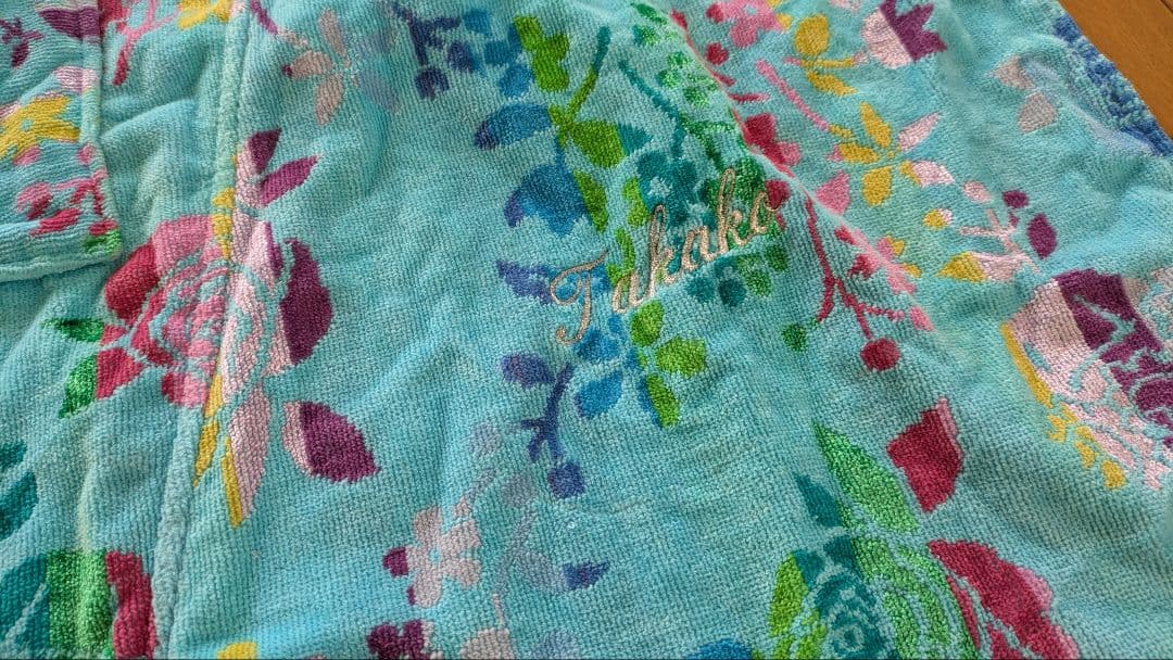 エプロンフラワープリントタオル地　カラカラ