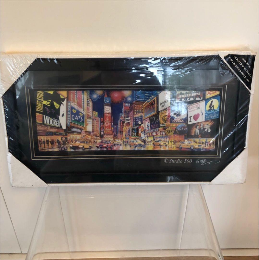 Studio500 ニューヨーク ブロードウェイ立体 絵　3Dポップアート