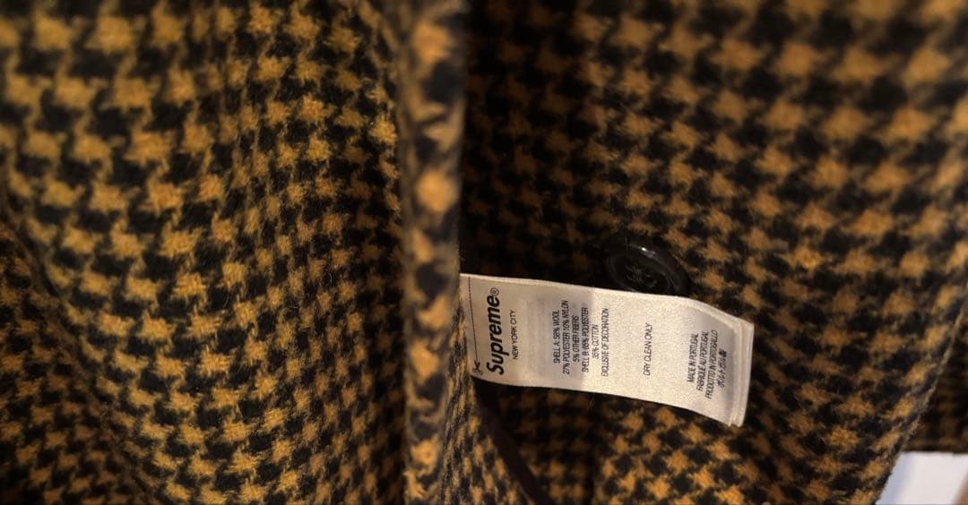 ジャケット・アウター Supreme Reversible Houndstooth Overcoat