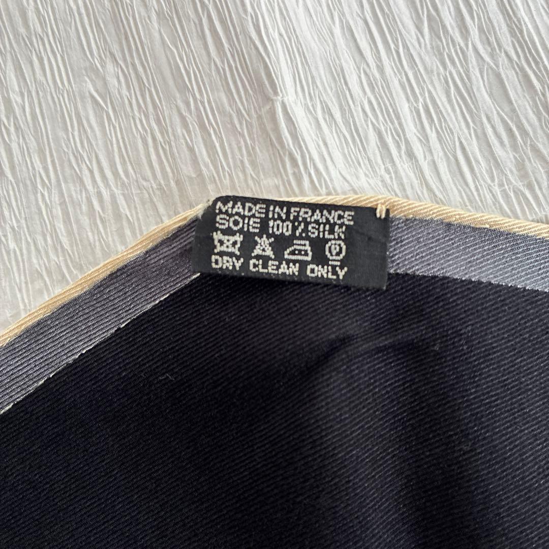 Hermes エルメス ロザンジュ シルク 黒✖️グレー✖️アイボリー