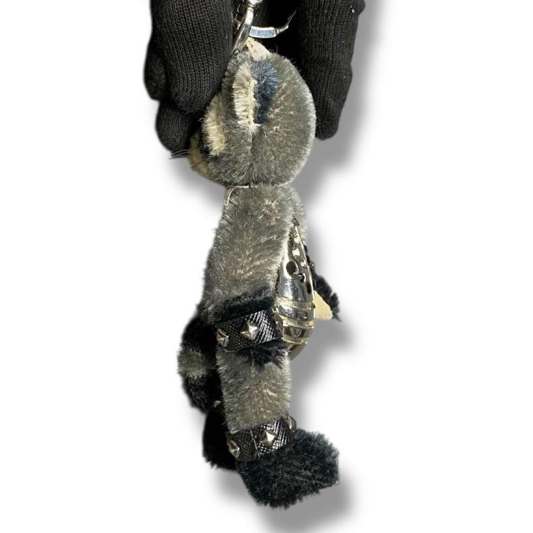 良品 PRADA プラダ ベア アライグマ キーホルダー メタル チャーム 希少