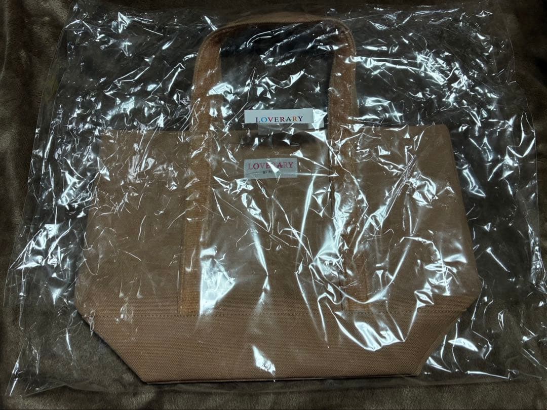 ラブラリーバイフェイラー　オールドテディワッペントートバッグ　ベージュ Lサイズ