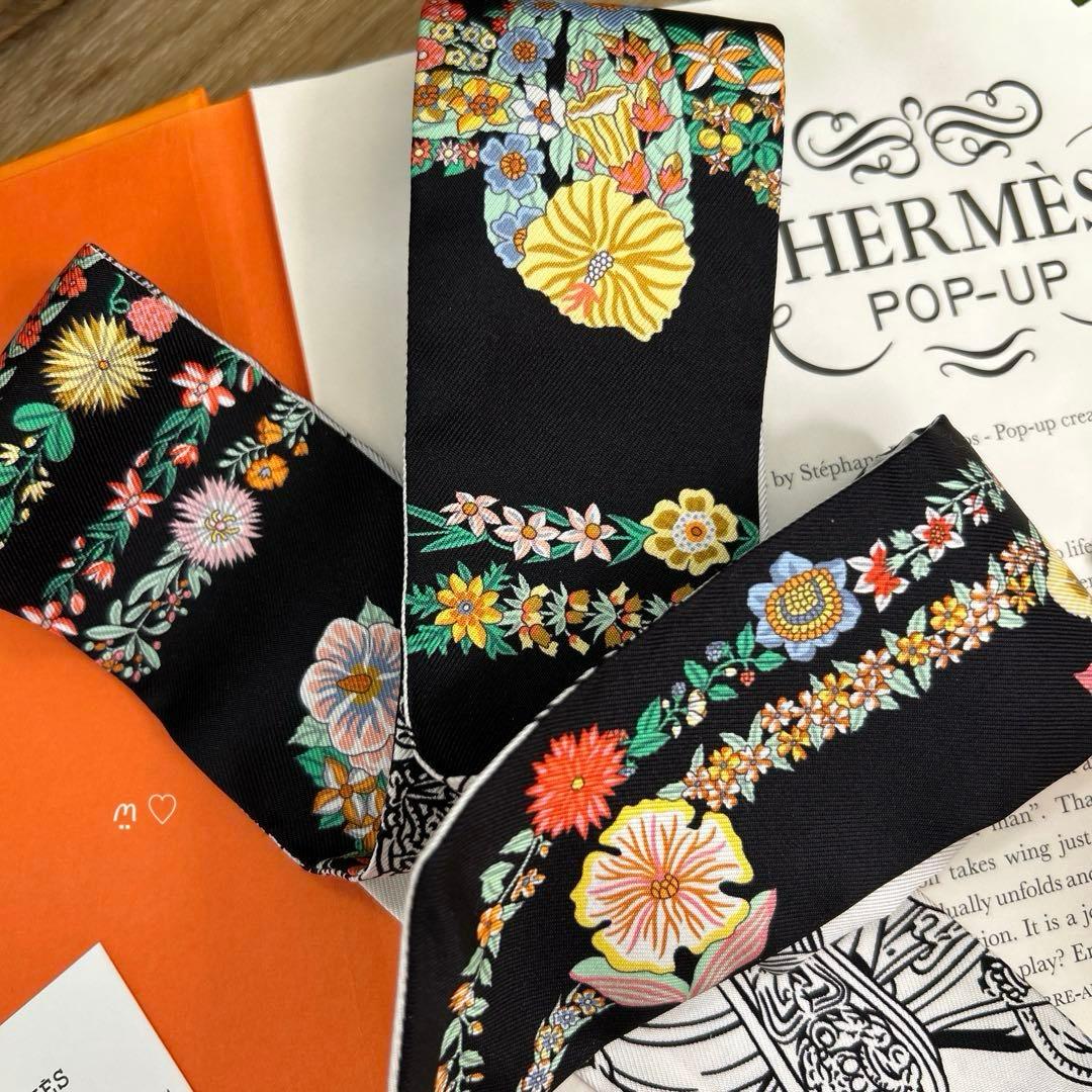 HERMES　エルメス　ツイリー　ブリッドドゥガラアンフルール　25SS　花柄