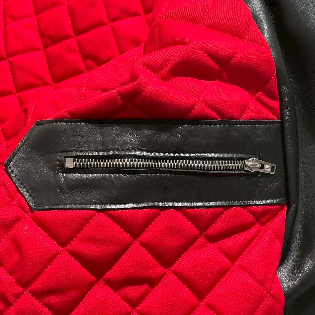 極美品　ルイスレザー　402　ライトニング　タイト　馬革　内ポケット付　黒　40